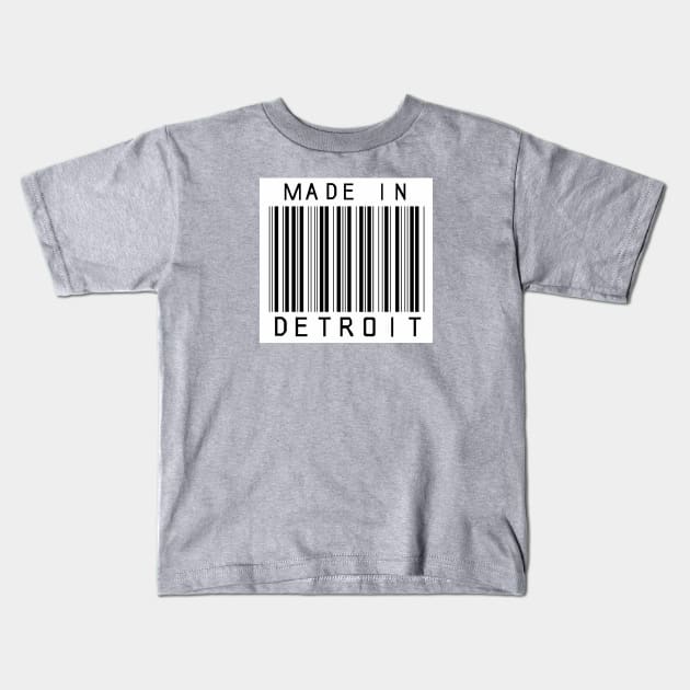 Detroit barcode Kids T-Shirt by HeeHeeTees